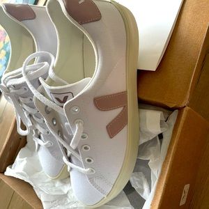 BRAND NEW IN BOX VEJA ESPLAR CANVAS WHITE BABE Sz 39